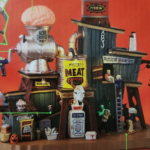 Lemax Spooky Town Mystery Meat Canning Co Halloween Village - Picture 4 of 7